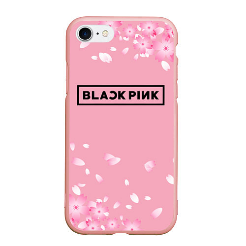 Чехол iPhone 7/8 матовый BLACKPINK / 3D-Светло-розовый – фото 1