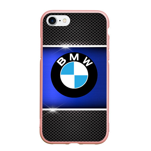 Чехол iPhone 7/8 матовый BMW / 3D-Светло-розовый – фото 1