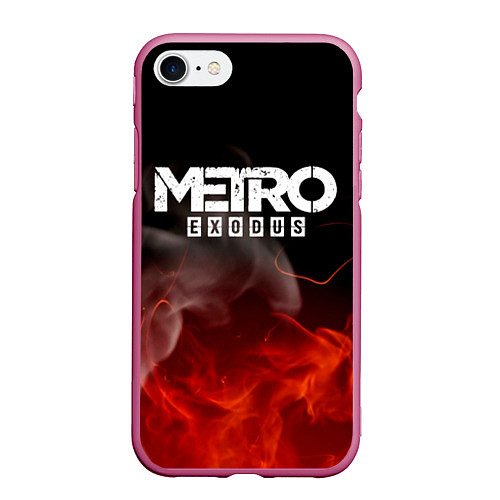 Чехол iPhone 7/8 матовый METRO EXODUS / 3D-Малиновый – фото 1