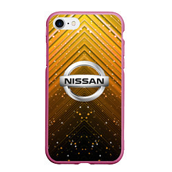 Чехол iPhone 7/8 матовый NISSAN, цвет: 3D-малиновый
