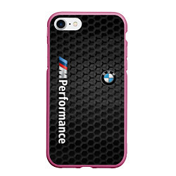 Чехол iPhone 7/8 матовый BMW PERFORMANCE, цвет: 3D-малиновый