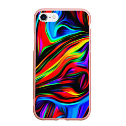 Чехол iPhone 7/8 матовый ABSTRACT, цвет: 3D-светло-розовый