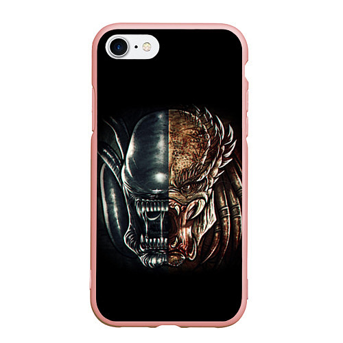 Чехол iPhone 7/8 матовый PREDATOR / 3D-Светло-розовый – фото 1