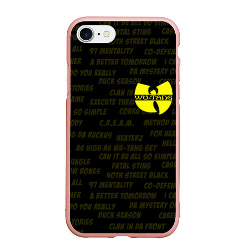 Чехол iPhone 7/8 матовый WU-TANG CLAN / 3D-Светло-розовый – фото 1