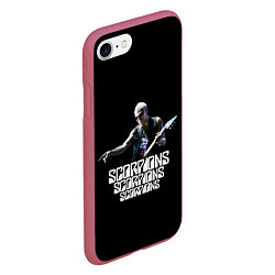 Чехол iPhone 7/8 матовый Scorpions, цвет: 3D-малиновый — фото 2