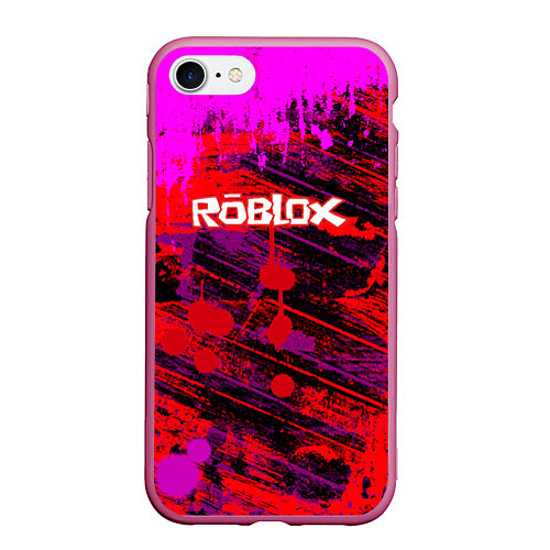 Чехол iPhone 7/8 матовый Roblox / 3D-Малиновый – фото 1