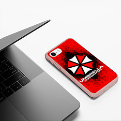 Чехол iPhone 7/8 матовый Umbrella Corporation, цвет: 3D-светло-розовый — фото 2
