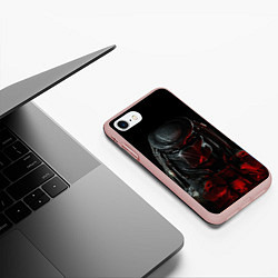 Чехол iPhone 7/8 матовый PREDATOR, цвет: 3D-светло-розовый — фото 2