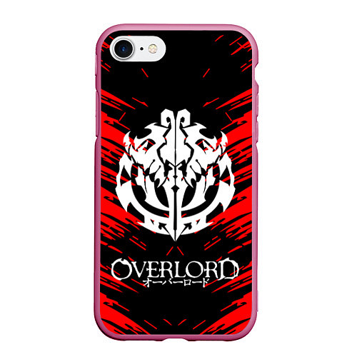 Чехол iPhone 7/8 матовый Overlord / 3D-Малиновый – фото 1