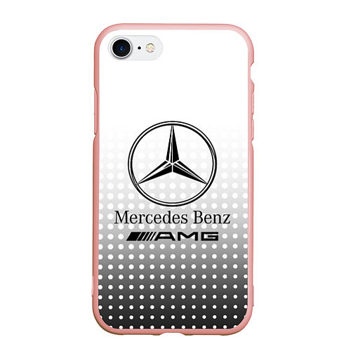 Чехол iPhone 7/8 матовый Mercedes-Benz / 3D-Светло-розовый – фото 1