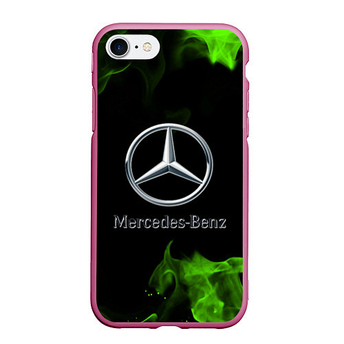 Чехол iPhone 7/8 матовый Mercedes / 3D-Малиновый – фото 1
