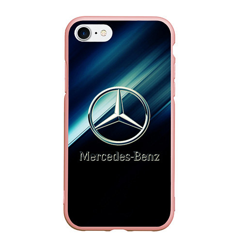 Чехол iPhone 7/8 матовый Mercedes / 3D-Светло-розовый – фото 1