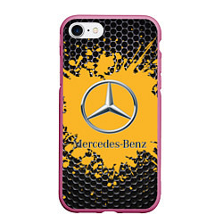 Чехол iPhone 7/8 матовый Mercedes, цвет: 3D-малиновый
