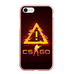 Чехол iPhone 7/8 матовый CS:GO, цвет: 3D-светло-розовый