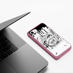 Чехол iPhone 7/8 матовый AHEGAO, цвет: 3D-малиновый — фото 2