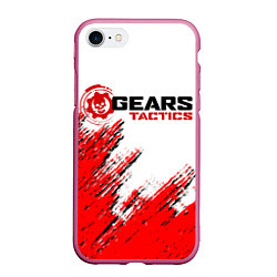 Чехол iPhone 7/8 матовый GEARS TACTICS, цвет: 3D-малиновый