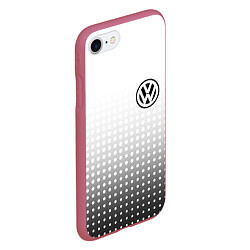 Чехол iPhone 7/8 матовый Volkswagen, цвет: 3D-малиновый — фото 2