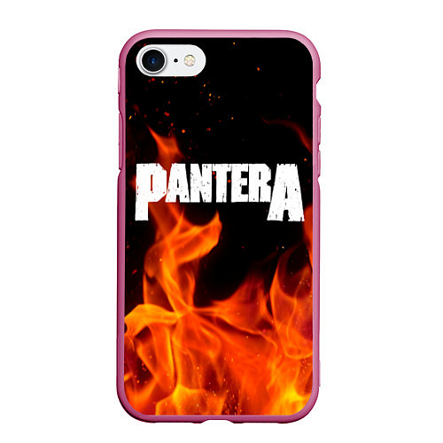 Чехол iPhone 7/8 матовый Pantera / 3D-Малиновый – фото 1