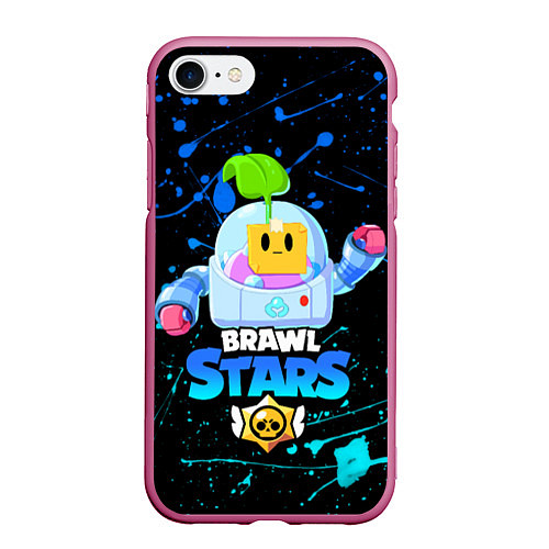 Чехол iPhone 7/8 матовый Brawl Stars SPROUT / 3D-Малиновый – фото 1