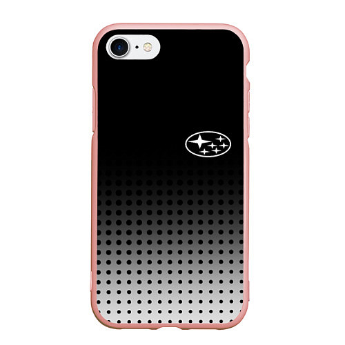 Чехол iPhone 7/8 матовый Subaru / 3D-Светло-розовый – фото 1