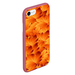 Чехол iPhone 7/8 матовый Клен, цвет: 3D-малиновый — фото 2