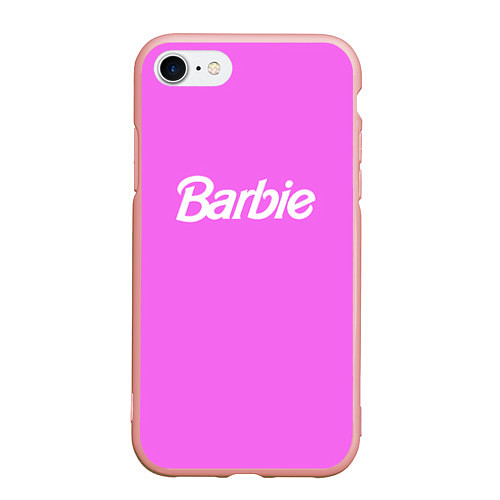 Чехол iPhone 7/8 матовый Barbie / 3D-Светло-розовый – фото 1