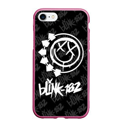 Чехол iPhone 7/8 матовый Blink-182 4, цвет: 3D-малиновый