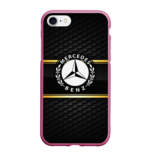 Чехол iPhone 7/8 матовый Mercedes-Benz / 3D-Малиновый – фото 1