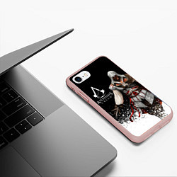 Чехол iPhone 7/8 матовый Assassin’s Creed 04, цвет: 3D-светло-розовый — фото 2