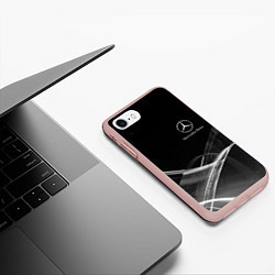 Чехол iPhone 7/8 матовый MERCEDES, цвет: 3D-светло-розовый — фото 2