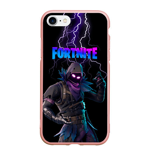 Чехол iPhone 7/8 матовый Raven Fortnite / 3D-Светло-розовый – фото 1