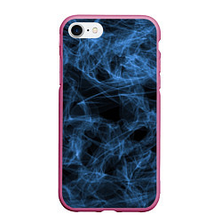 Чехол iPhone 7/8 матовый Синий дым, цвет: 3D-малиновый