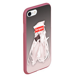 Чехол iPhone 7/8 матовый Senpai, цвет: 3D-малиновый — фото 2