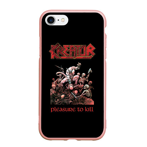 Чехол iPhone 7/8 матовый Kreator / 3D-Светло-розовый – фото 1