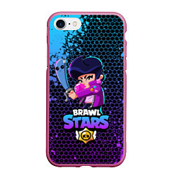 Чехол iPhone 7/8 матовый Brawl Stars BIBI, цвет: 3D-малиновый