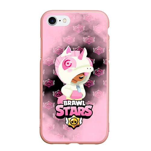 Чехол iPhone 7/8 матовый Brawl stars Unicorn / 3D-Светло-розовый – фото 1