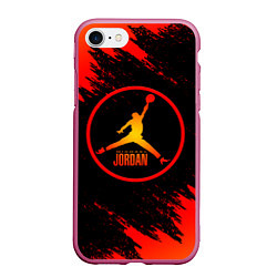 Чехол iPhone 7/8 матовый MICHAEL JORDAN Z, цвет: 3D-малиновый