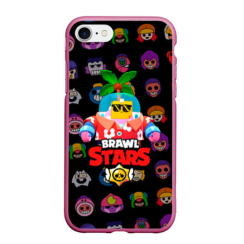 Чехол iPhone 7/8 матовый BRAWL STARS NEW SPROUT 14 / 3D-Малиновый – фото 1