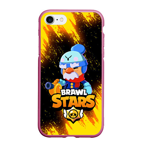 Чехол iPhone 7/8 матовый BRAWL STARS GALE / 3D-Малиновый – фото 1