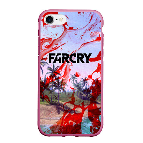 Чехол iPhone 7/8 матовый FARCRY / 3D-Малиновый – фото 1