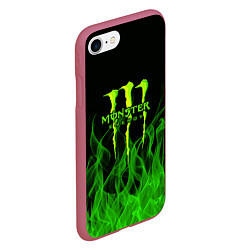 Чехол iPhone 7/8 матовый MONSTER ENERGY, цвет: 3D-малиновый — фото 2