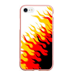Чехол iPhone 7/8 матовый ОГОНЬ, цвет: 3D-светло-розовый