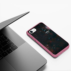 Чехол iPhone 7/8 матовый Crew Dragon Z, цвет: 3D-малиновый — фото 2