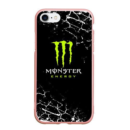 Чехол iPhone 7/8 матовый MONSTER ENERGY / 3D-Светло-розовый – фото 1