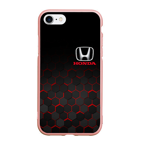 Чехол iPhone 7/8 матовый HONDA / 3D-Светло-розовый – фото 1