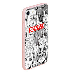 Чехол iPhone 7/8 матовый SENPAI, цвет: 3D-светло-розовый — фото 2