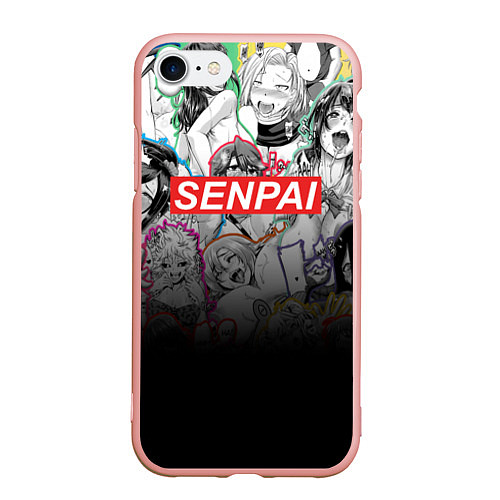 Чехол iPhone 7/8 матовый SENPAI / 3D-Светло-розовый – фото 1