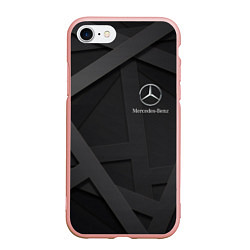 Чехол iPhone 7/8 матовый MERCEDES, цвет: 3D-светло-розовый