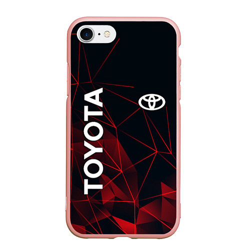 Чехол iPhone 7/8 матовый TOYOTA / 3D-Светло-розовый – фото 1