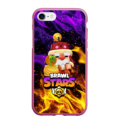 Чехол iPhone 7/8 матовый BRAWL STARS GALE / 3D-Малиновый – фото 1